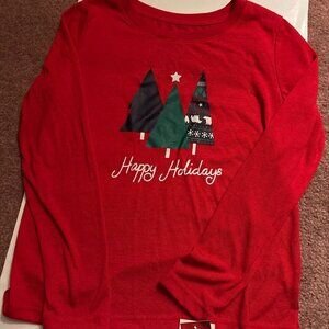 Jammies for Your Families Girls Holiday Sleep Top Red Size 10 NWT